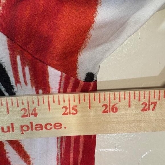 Kozan Shirt Womens Large White Multicolor Button Front Tunic Abstract Print - Picture 7 of 8